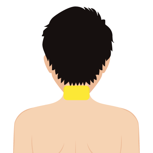 うなじ照射範囲