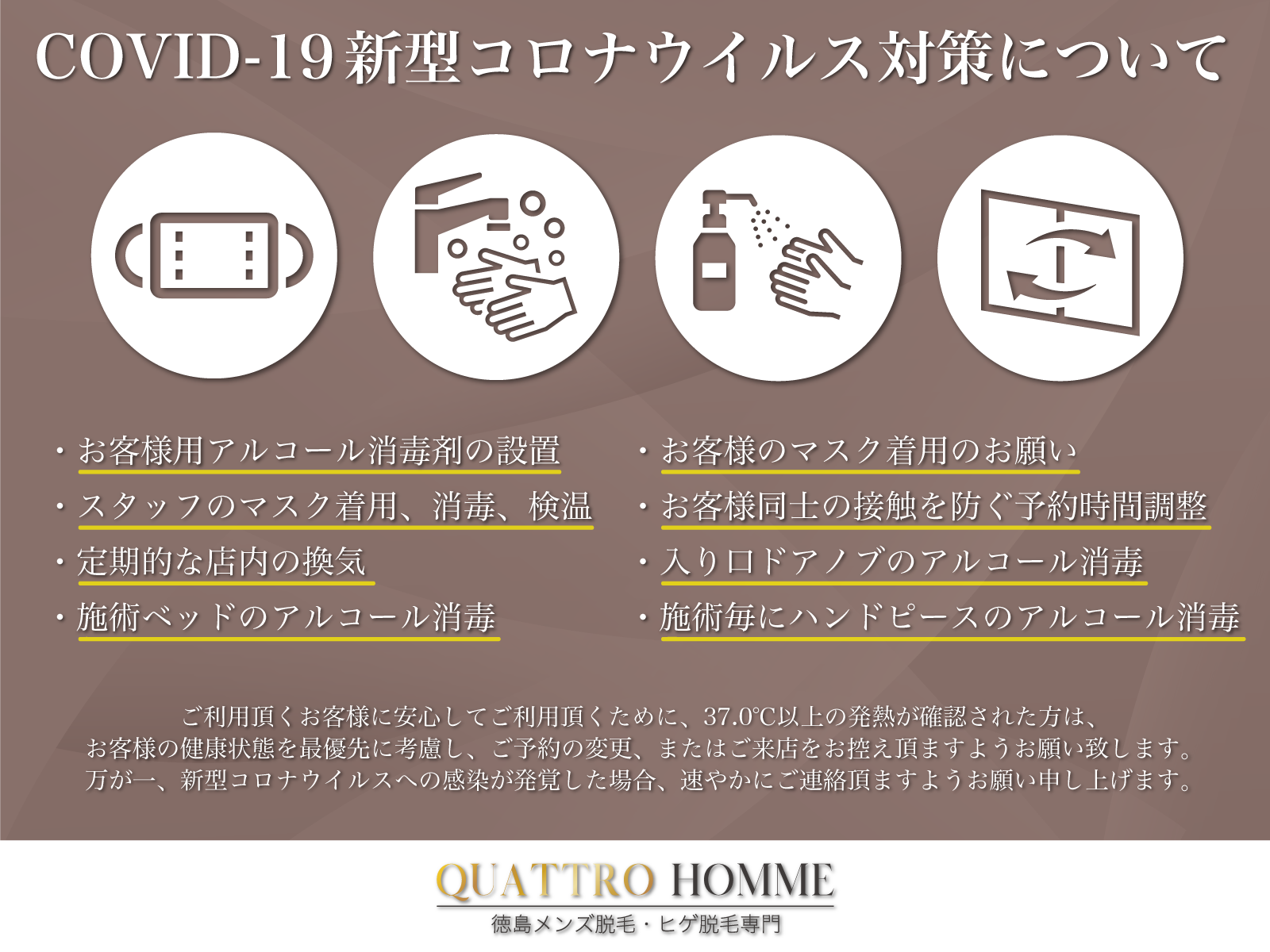 新型コロナウィルスCOVID-19対策に関して